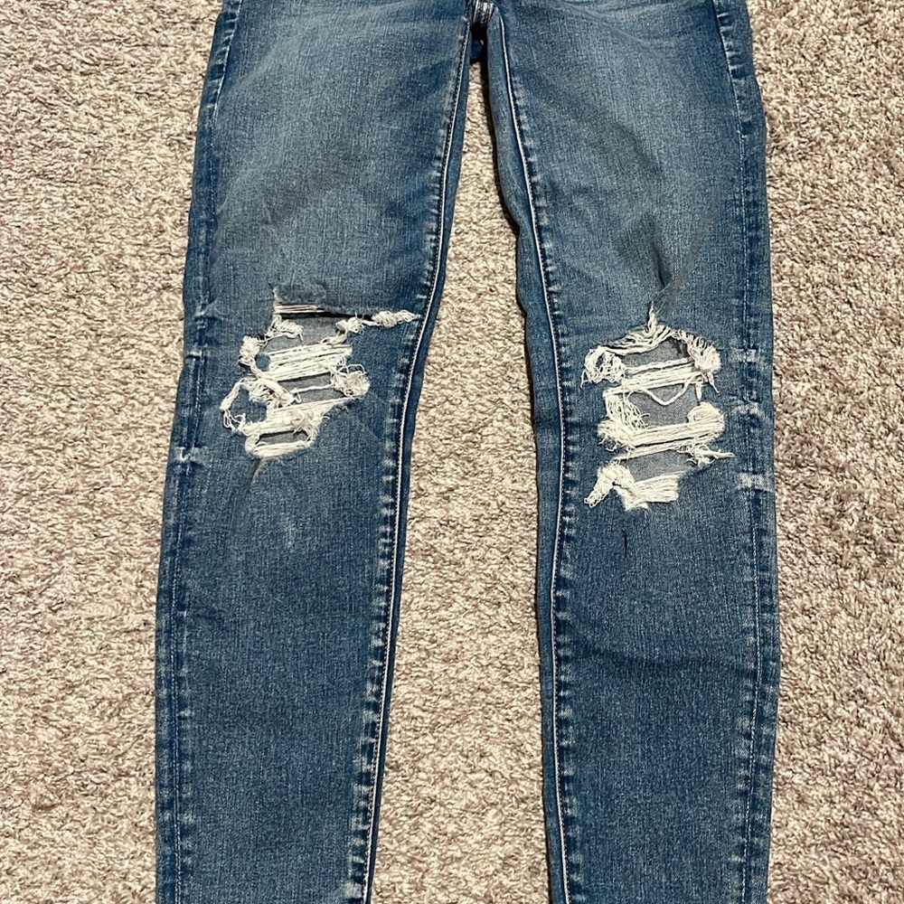 Distressed Blue Women's Jeans